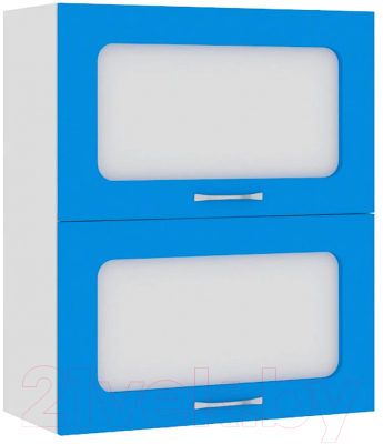 Шкаф навесной для кухни Кортекс-мебель Корнелия Мара ВШ60-2г2ст (синий)