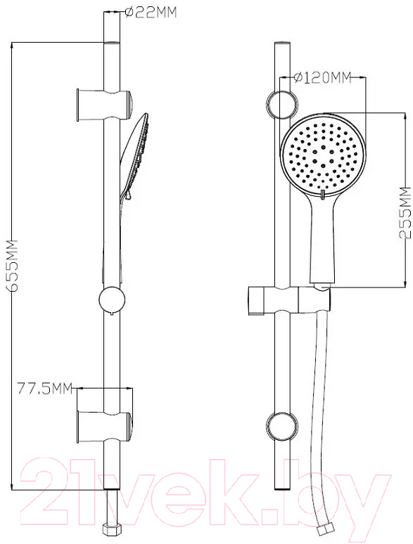 Душевой гарнитур Esko SCS855