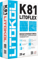 Клей для плитки Litokol Litoflex K81 (25кг, белый) - 