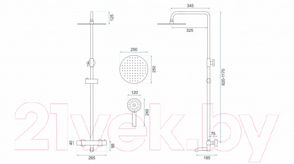 Душевая система REA P4112