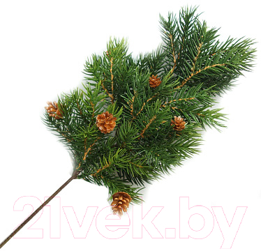 

Ветка новогодняя GreenDeco, Зеленый;коричневый, С шишками 4630079858194