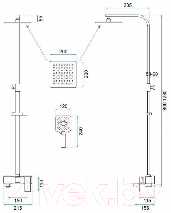 Душевая система REA P9861