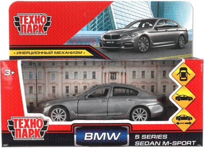 Автомобиль игрушечный Технопарк BMW 5-ER Sedan M-Sport / 5ER-12-GY (серый)