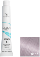 Крем-краска для волос TNL Million Gloss тон 10.11 (100мл, платиновый блонд пепельный интенсивный) - 
