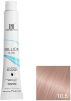 Крем-краска для волос TNL Million Gloss тон 10.5 (100мл, платиновый блонд махагоновый) - 