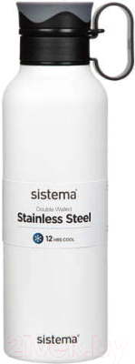 Термос для напитков Sistema 565 (600мл, белый)