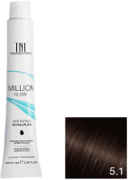 

Крем-краска для волос TNL, Million Gloss тон 5.1