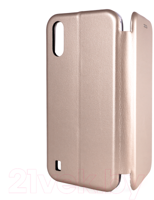 Чехол-книжка Case Magnetic Flip для Galaxy A01 Core (золотой)