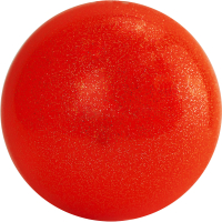 Мяч для художественной гимнастики Torres AGP-19-06 (оранжевый/блестки) - 