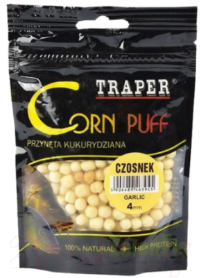Прикормка рыболовная Traper Corn Puff 4мм / 6988 (20г, чеснок)