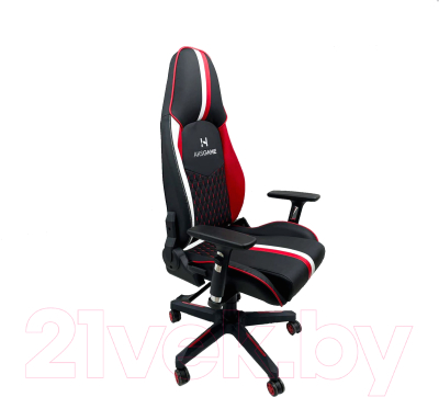 Кресло геймерское AksHome Bolid Eco (белый/черный/красный)