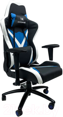 Кресло геймерское AksHome Eragon Eco (черный/белый/синий)
