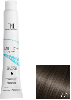 

Крем-краска для волос TNL, Million Gloss тон 7.1