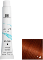 

Крем-краска для волос TNL, Million Gloss тон 7.4
