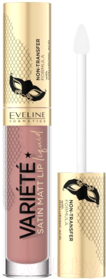 Жидкая помада для губ Eveline Cosmetics Variete Perfect Matte с гиалуроновой кислотой №10