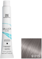 Крем-краска для волос TNL Million Gloss тон 9.015 (100мл, очень светлый блонд пастельный стальной) - 