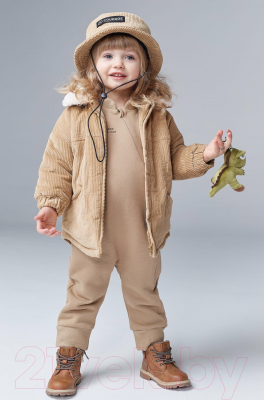 Куртка прогулочная детская Happy Baby 88054 (песочный, р.86)