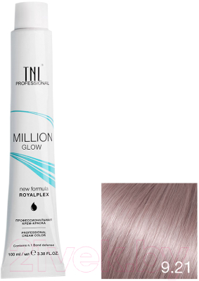 Крем-краска для волос TNL Million Gloss тон 9.21 (100мл, очень светлый блонд фиолетовый пепельный)