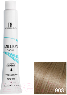 Крем-краска для волос TNL Million Gloss тон 903 (100мл, осветляющий золотистый)