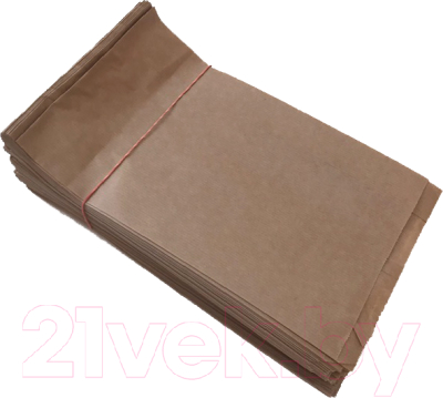 Набор бумажных пакетов Gecko Бун с плоским дном 170x70x250 (100шт, крафт)