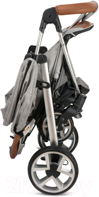 Детская прогулочная коляска Nuovita Corso (серый/серебристая рама)