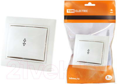 Изображение товара Выключатель TDM Таймыр SQ1814-0007 (белый)