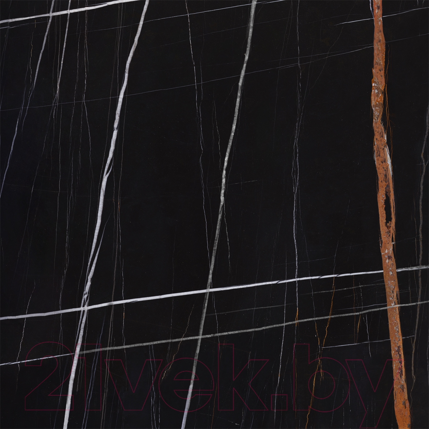Плитка Kerranova Marble Trend Неро Дорадо K-1004/MR (600x600)
