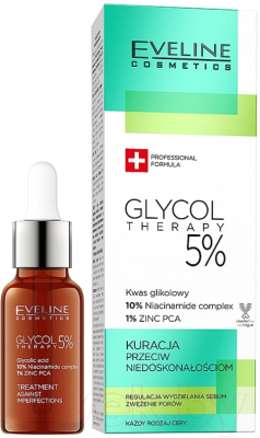 Сыворотка для лица Eveline Cosmetics Glycol Therapy Терапия д/проблемной кожи д/всех типов кожи (18мл)