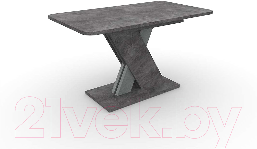 Обеденный стол Avanti Флоренция раздвижной 136-176x80x75.5 (камень темный/титан)
