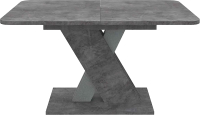 Обеденный стол Avanti Флоренция раздвижной 136-176x80x75.5 (камень темный/титан) - 