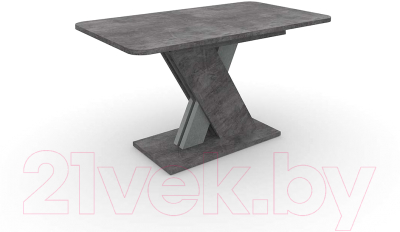 Обеденный стол Avanti Флоренция раздвижной 136-176x80x75.5 (камень темный/титан)