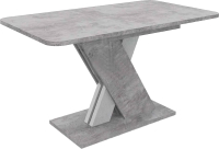 Обеденный стол Avanti Флоренция раздвижной 136-176x80x75.5 (цемент светлый/титан) - 