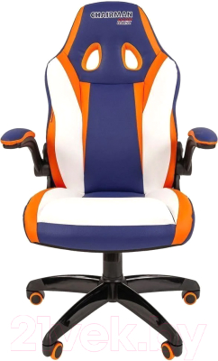 Кресло геймерское Chairman Game 15 новый подлокотник (экопремиум, Mixcolor)