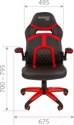 Изображение товара Кресло геймерское Chairman Game 18 новый подлокотник (экопремиум, черный/голубой)