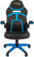Миниатюра изображения товара Кресло геймерское Chairman Game 18 новый подлокотник (экопремиум, черный/голубой)