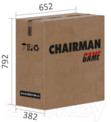 Кресло геймерское Chairman Game 19 новый подлокотник (ткань черный/красный)