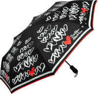 Зонт складной Moschino 7923-OCA Hearts Black - 