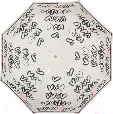Зонт складной Moschino 7923-OCI Hearts Cream