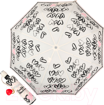 Зонт складной Moschino 7923-OCI Hearts Cream