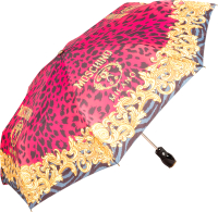 Зонт складной Moschino 8009-OCJ Logo animalier Fuxia - 