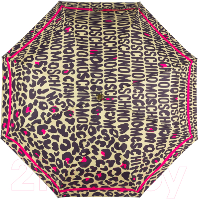 Зонт складной Moschino 8013-OCD Animal Logo Light Brown