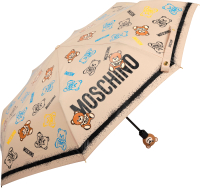 Зонт складной Moschino 8033-OCD Toy Spray Dark Beige - 