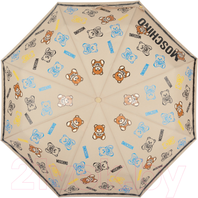 Зонт складной Moschino 8033-OCD Toy Spray Dark Beige