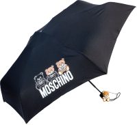 Зонт складной Moschino 8061-SuperminiA Bear Scribbles Black - 