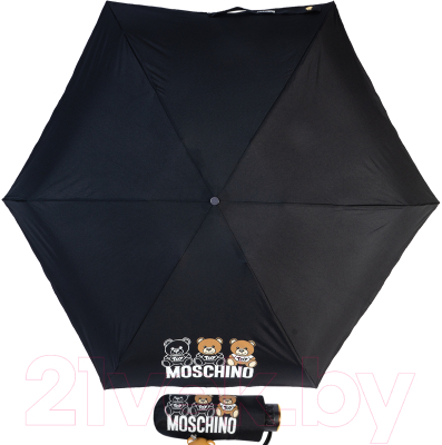 Зонт складной Moschino 8061-SuperminiA Bear Scribbles Black
