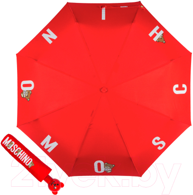 Зонт складной Moschino 8068-OCC Bear In The Logo Red