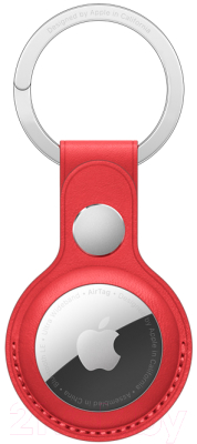 Чехол для беспроводной метки-трекера Apple AirTag Leather Key Ring (PRODUCT)RED / MK103