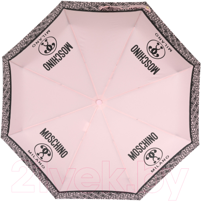 Зонт складной Moschino 8872-OCN Logo Pink
