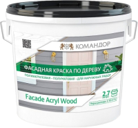 Краска Командор Facade Acryl Wood База 1 (2.7л) - 