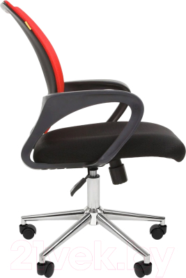Кресло офисное Chairman 696 хром новый подлокотник (TW красный)